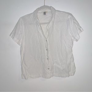 Short Sleeve Linen Button Up